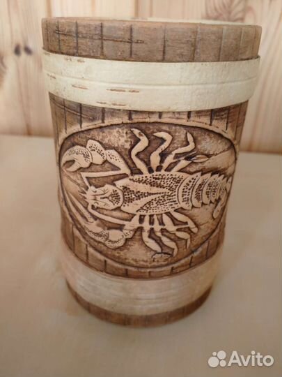 Изделия из бересты (набор пивных кружек - 6 шт.)