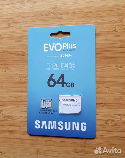 Карты памяти Samsung EVO Plus 64GB