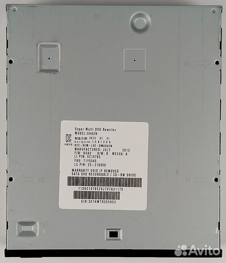 Dvdrw DL Hitachi/LG GHA2N 16x SATA Drive (Black)