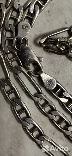 Цепь и браслет серебро комплект