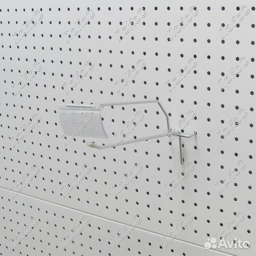 Крючок одинарный с ценникодержателем оцинкованный