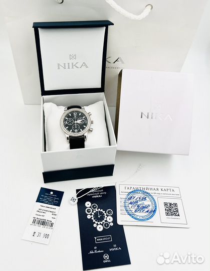 Серебряные женские часы Ника с биркой в коробке