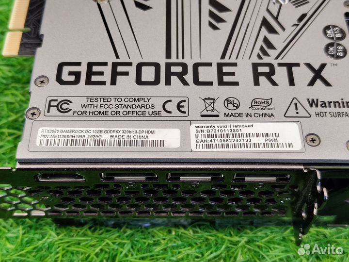 Видеокарта Palit GeForce RTX 3080 GameRock