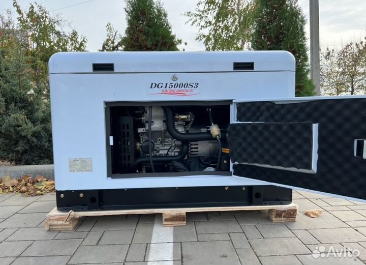 Дизельный генератор 13 кВт G-power DG15000SE3 трех