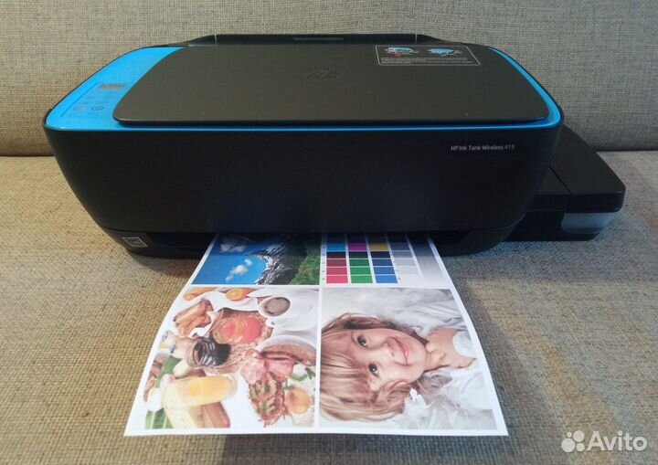 Принтер с снпч и Wi-Fi HP Ink Tank Wireless 419