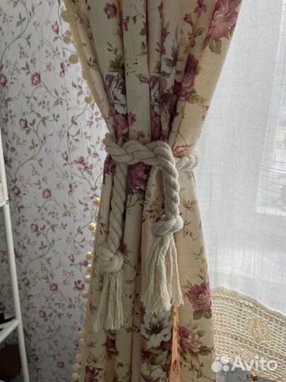 Подхваты для штор из хлопка 2 шт