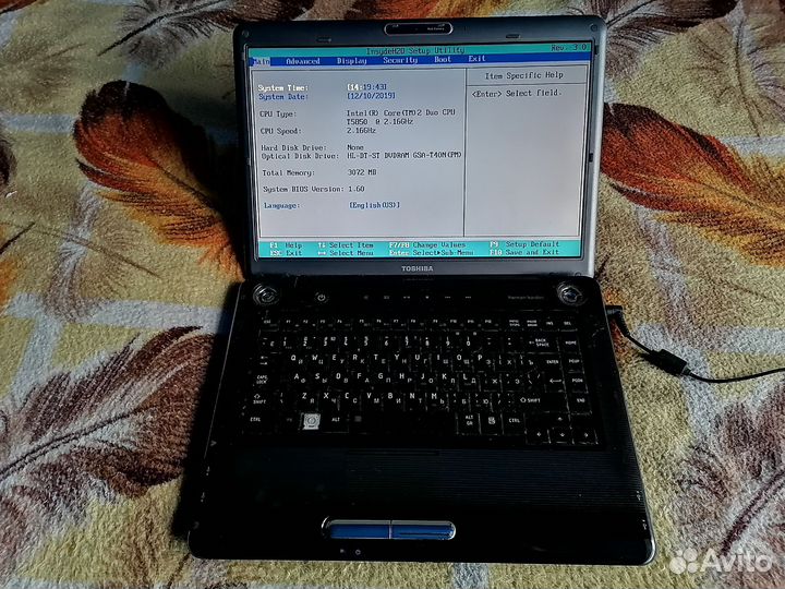 Ноутбук Toshiba в ремонт / на запчасти