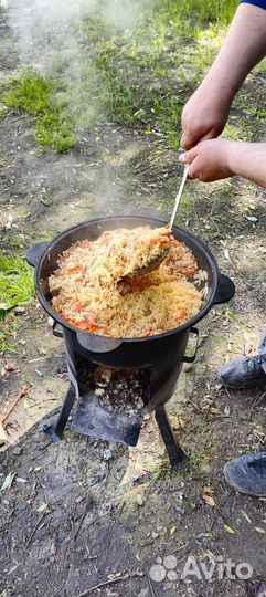 Казан чугунный обожженный