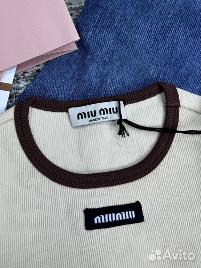 Футболка укороченная miu miu