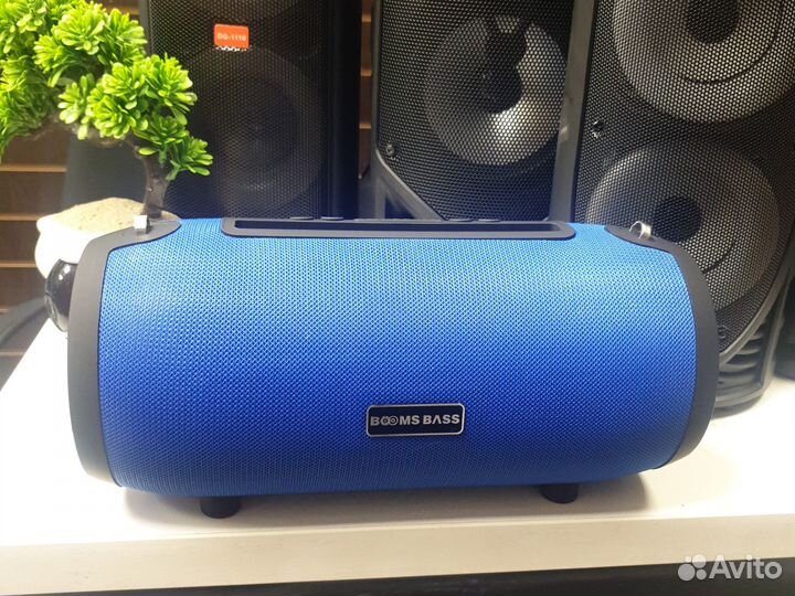 Большая Переносная портативная колонка синяя