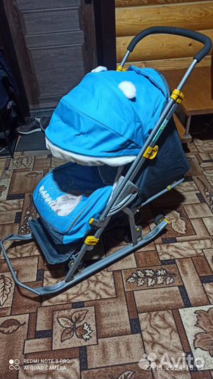 Детские санки коляска nika 7 2