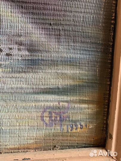 Старая картина Масло/холст 88х66 М. Светлая