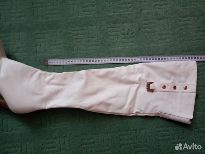 Сапоги- ботфорты белые (еврозима)