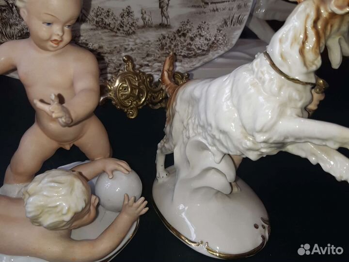 Фарфоровые статуэтки Путти. Старая Германия