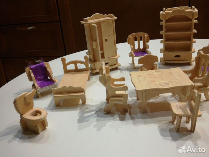 Кукольная мебель деревянная