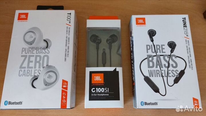 Беспроводные наушники JBL T100 TWS White