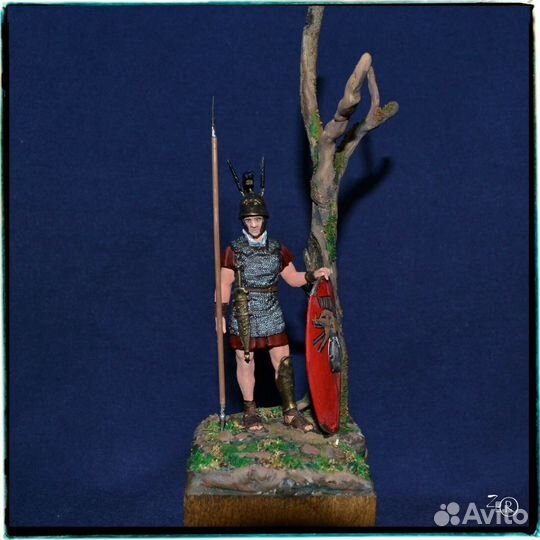 Оловянная миниатюра Римский легионер 54 мм