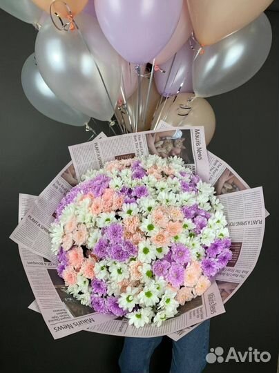 Букет гигант из хризантем