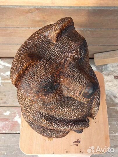 Медведь из дерева (ручная работа)