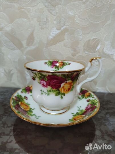 Кофейная пара 150 мл Розы Старой Англии