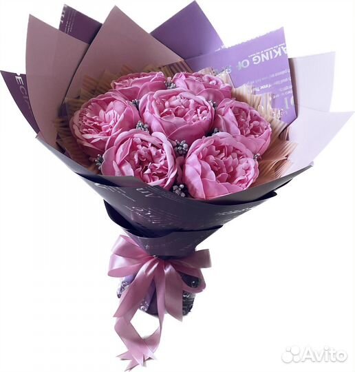 Букет из мыльных роз