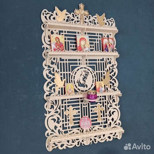 Полка для икон Иконостас Модель 35 Красный угол 2