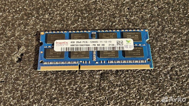 Оперативная память Hynix DDR3L 4GB sodimm 1600MHz