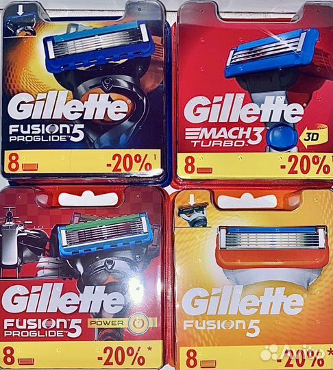 Сменные Кассеты лезвия gillette mach3 fusion5