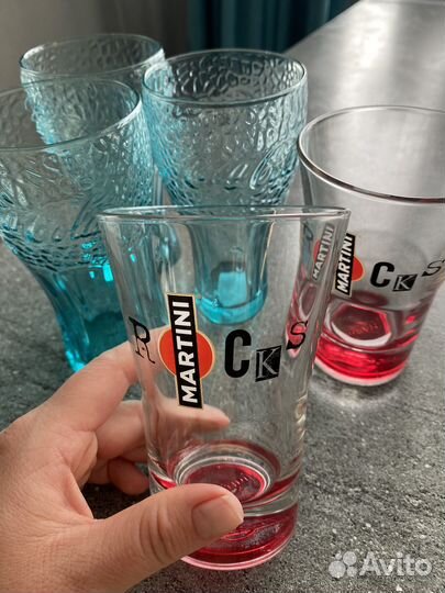 Стаканы coca cola и martini