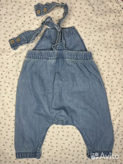 Джинсовый комбинезон для девочки hm размер 62