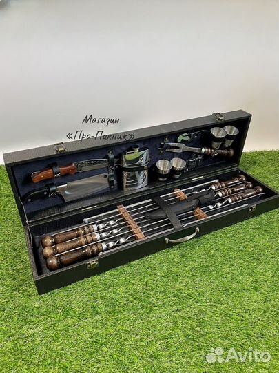 Набор шампуров в кейсе подарочный «Буйвол-2»