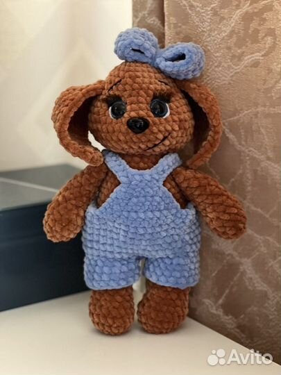 Вязанные игрушки собачка