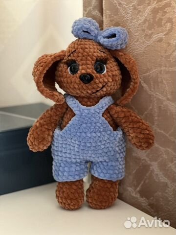 Вязанные игрушки собачка