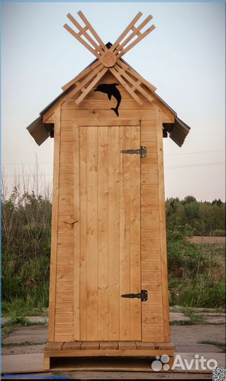 Уличный туалет деревянный ACC338