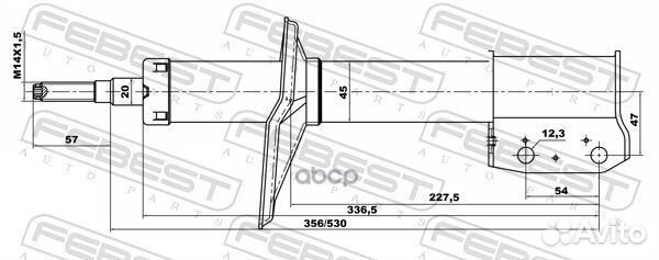 Амортизатор передний renault logan sandero I 20