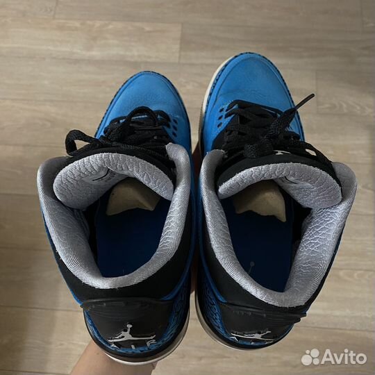 Кроссовки jordan 3 retro pwdr blue 41 8 us