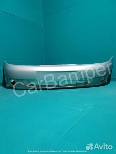Бампер передний Лада Калина 1 цвет Серебро с птф