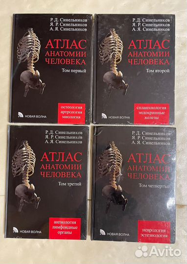 Атлас Анатомии Человека в 4х томах Синельников