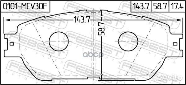 Колодки тормозные перед прав лев Febest
