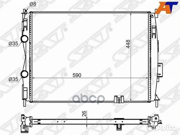 Радиатор Nissan Qashqai 06-13 / Qashqai+2 08-14