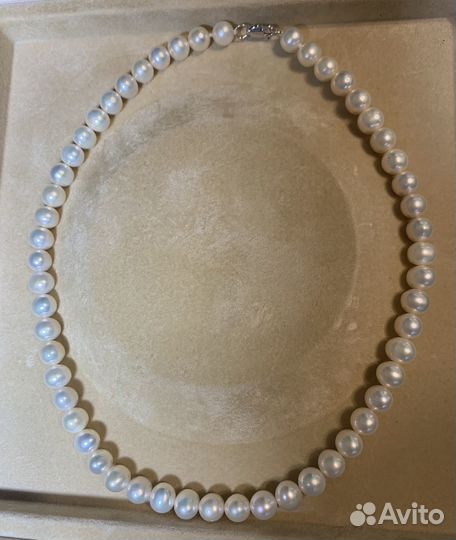 Бусы ожерелье из натурального жемчуга