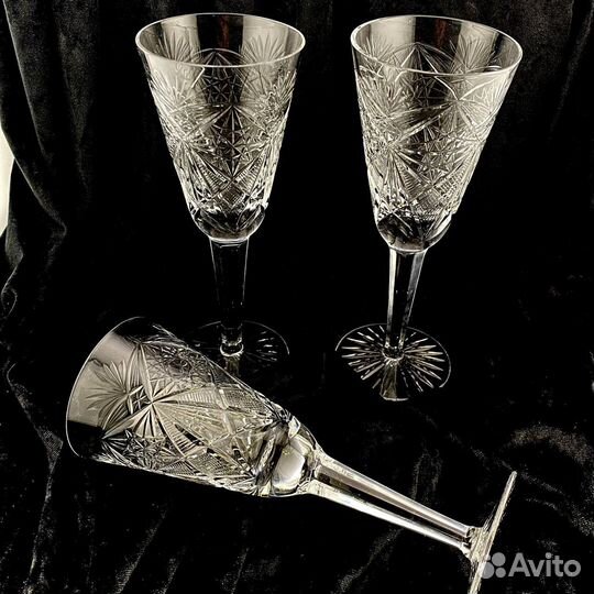 Хрустальные фужеры СССР 1970 г