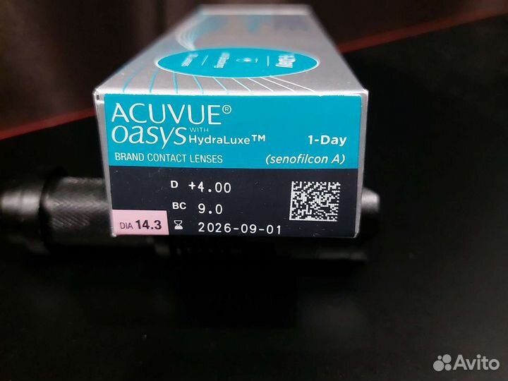 Линзы контактные acuvue oasys 1 day +4.0