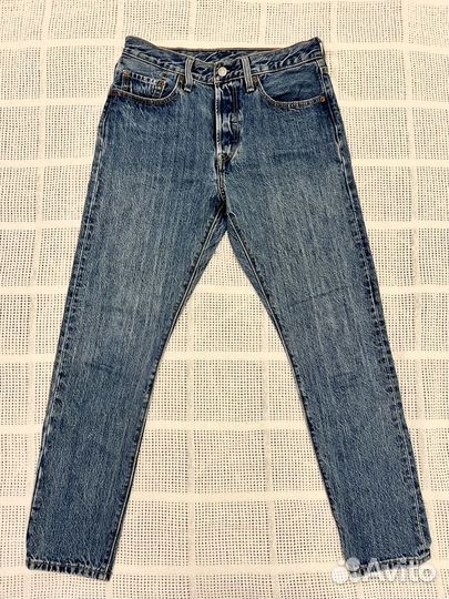 Джинсы levis 501 skinny синие W27 L28