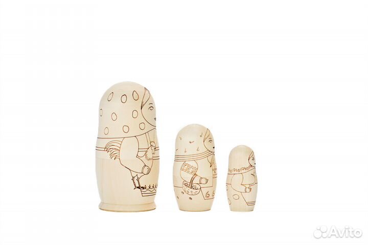 Матрёшка 3 кукольная 