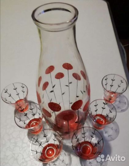 Набор графин и стопки. рэтро. СССР