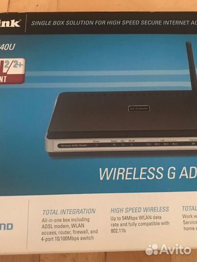 Wifi роутер D-Link DSL-2640U