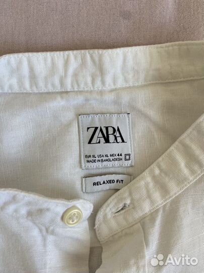 Мужская рубашка zara белая