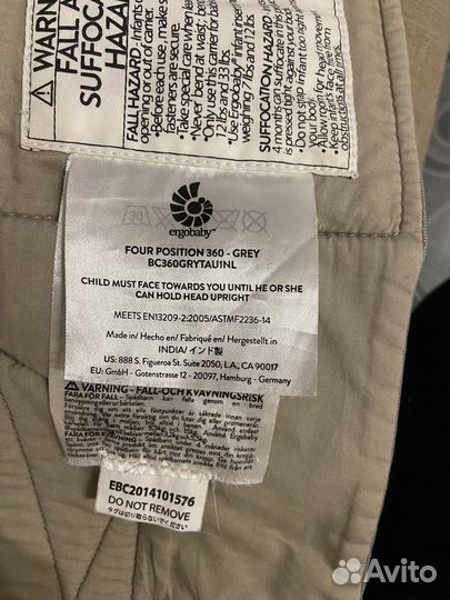 Эргорюкзак ergobaby 360