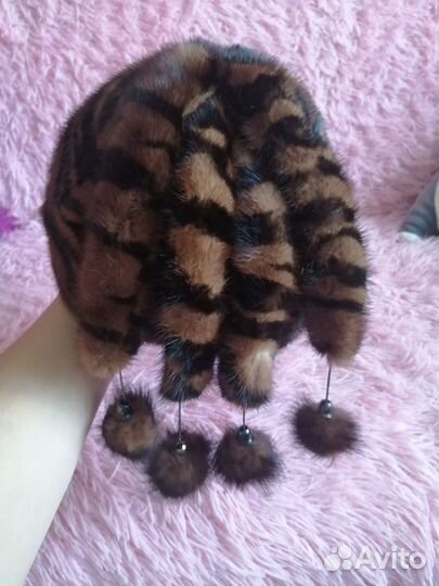 Шапка норковая женская